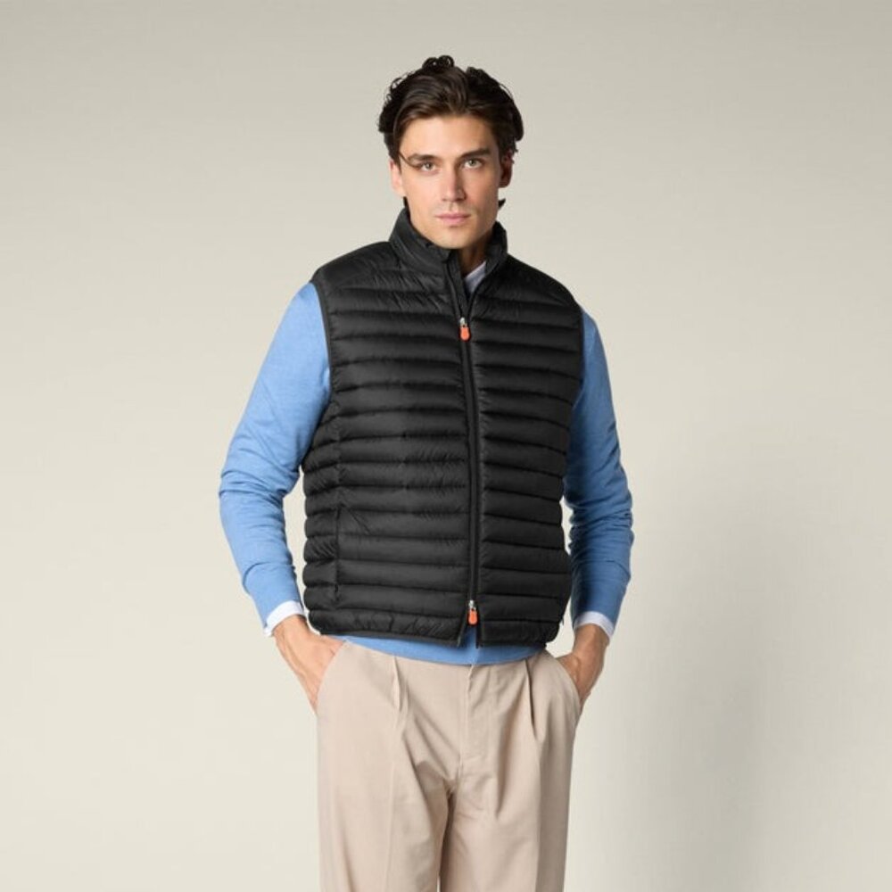 Save The Duck Adam Puffer Vest in Black Size XL